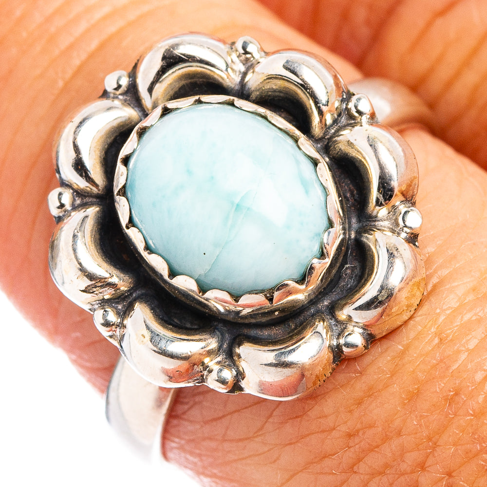 Rare Larimar Ring Size 8.5 (.925 Sterling Silver)