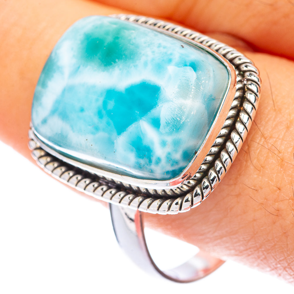 Larimar Ring Size 12.25 (925 Sterling Silver) R144687