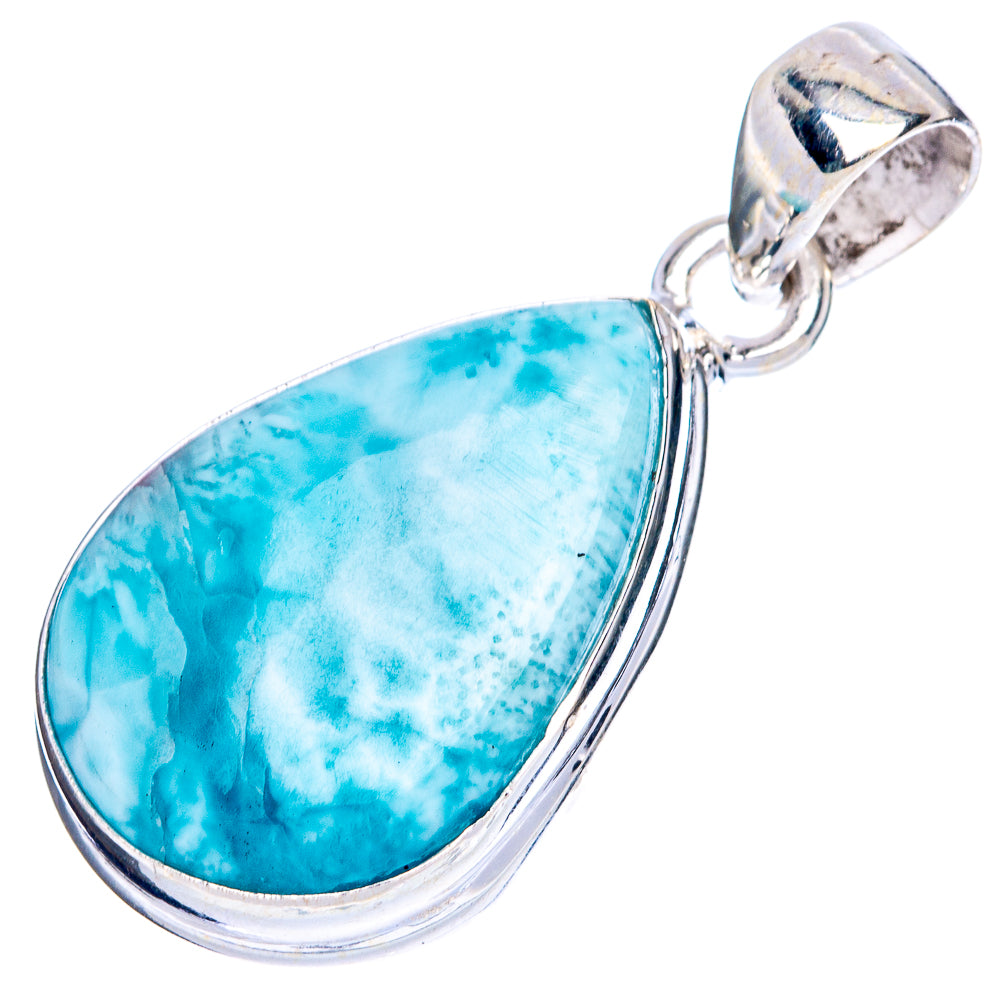Larimar Pendant 1 3/8" (925 Sterling Silver) P41712
