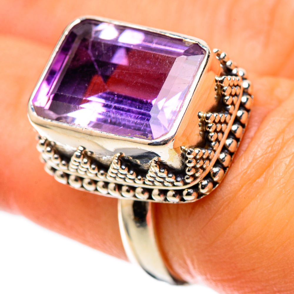 Faceted Amethyst Ring Size 6.25 (925 Sterling Silver) RING138831