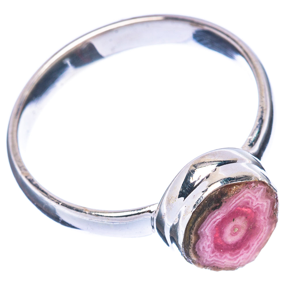 Rare Rhodochrosite Stalactite Ring Size 8.25 (925 Sterling Silver) R2793