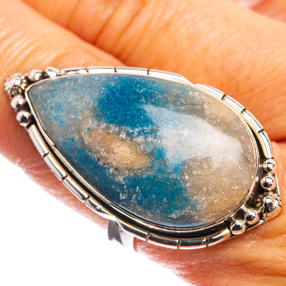Huge Trollite In Quartz 925 Sterling Silver Ring Size 9