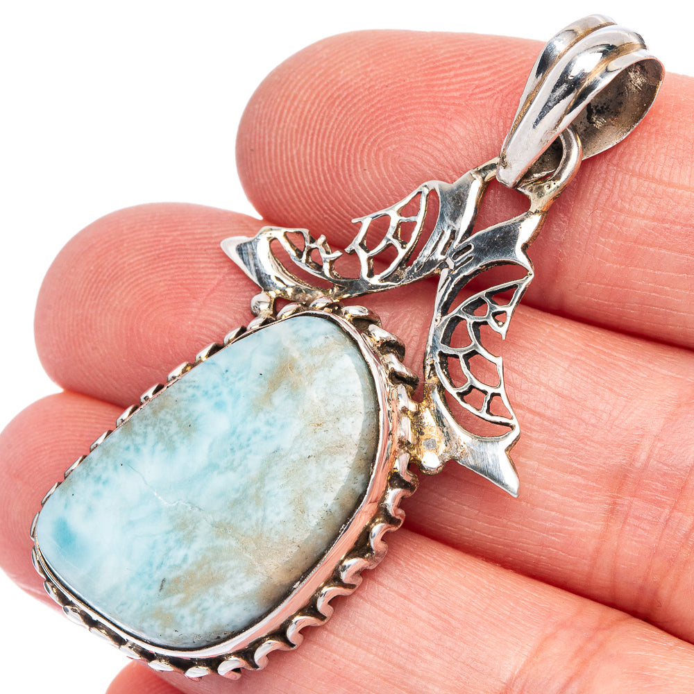 Larimar Pendant 2" (925 Sterling Silver) P40103