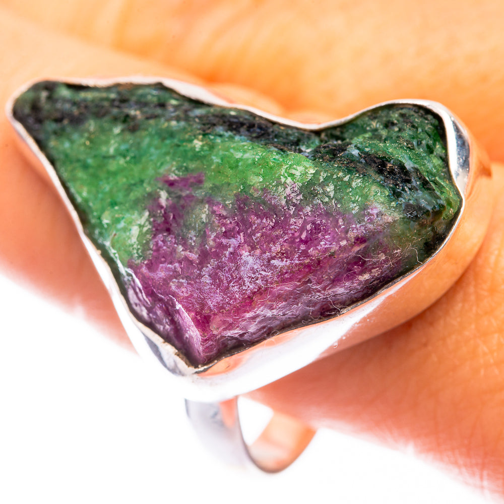 Large Raw Ruby Zoisite Ring Size 12.25 (925 Sterling Silver) R141378