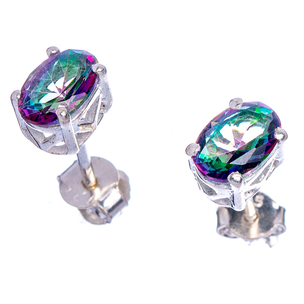 Mystic Topaz Dainty Earrings 1/4" (925 Sterling Silver) E433562