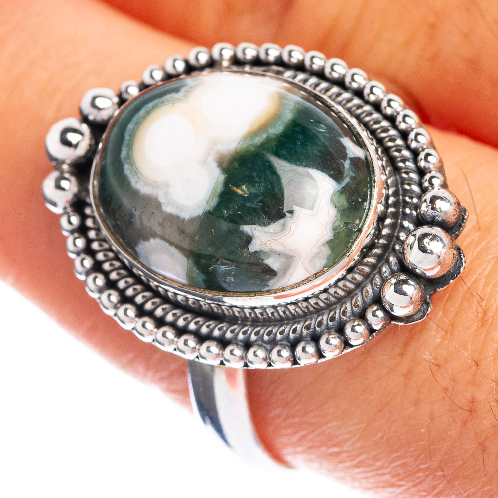 Ocean Jasper Ring Size 9.75 (925 Sterling Silver) R144263