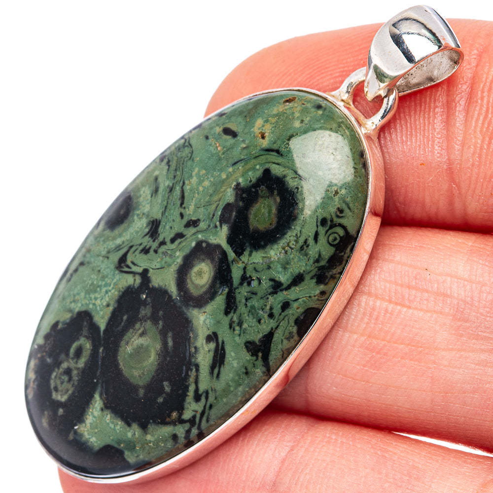 Galaxy Jasper Pendant 1 3/4" (.925 Sterling Silver)