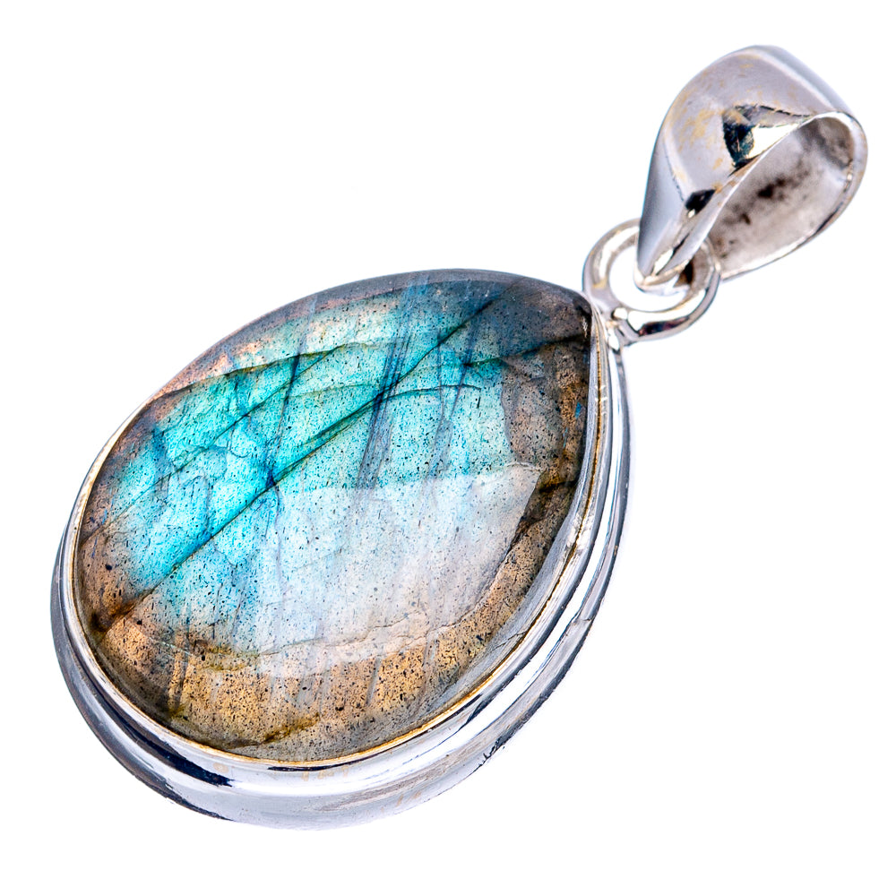 Labradorite Pendant 1 1/4" (.925 Sterling Silver)