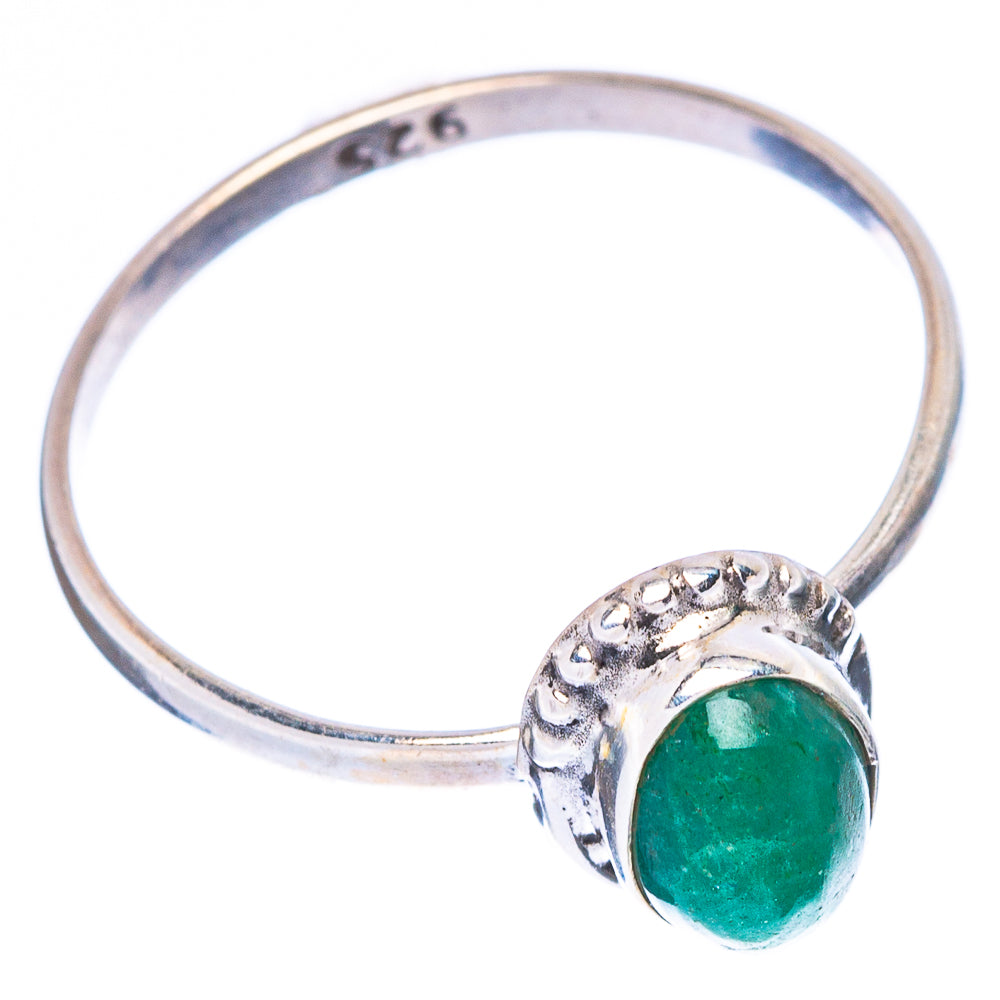 Green Aventurine Dainty Ring Size 8 (925 Sterling Silver) R146950