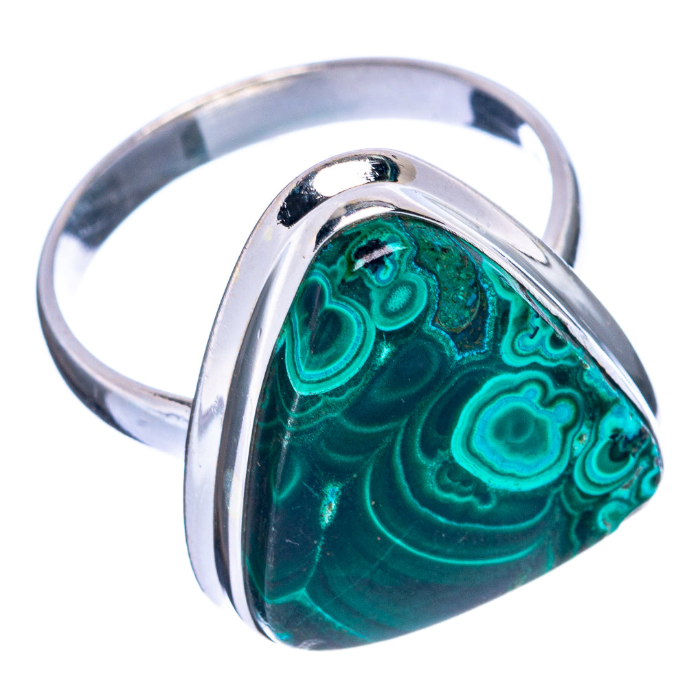 Malachite In Chrysocolla Ring Size 9.75 (925 Sterling Silver) R144449