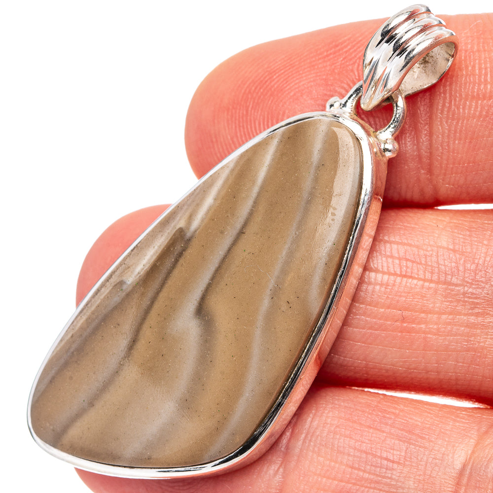 Striped Flint Pendant 2" (.925 Sterling Silver)