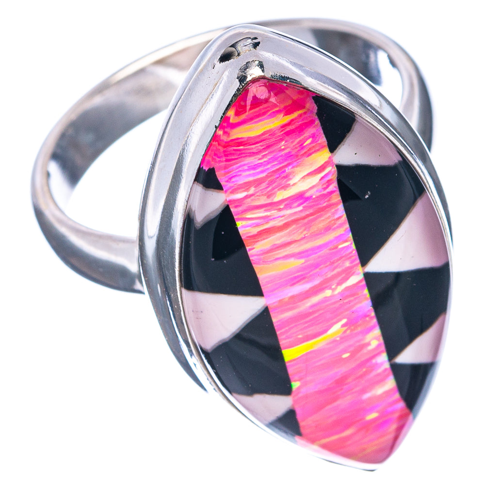 Premium Aura Opal Ring Size 9 (.925 Sterling Silver)