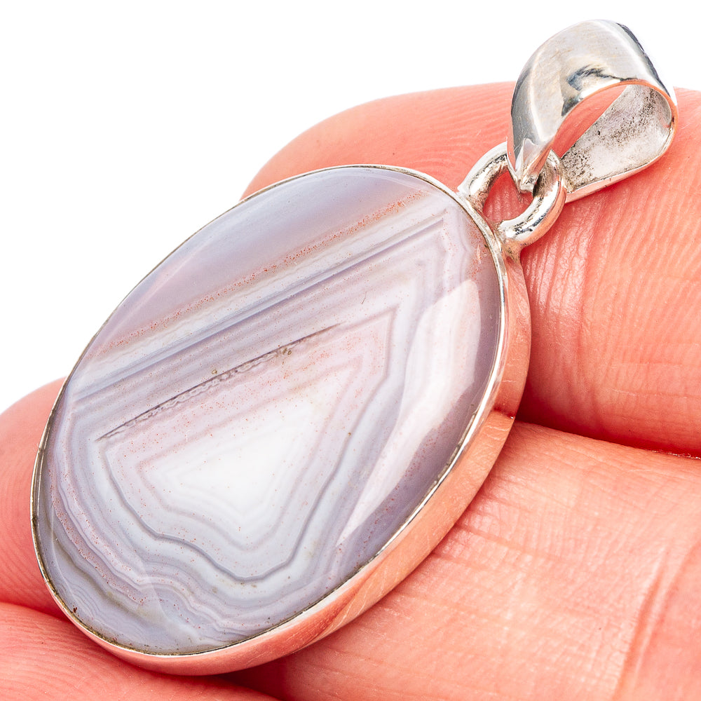 Botswana Agate Pendant 1 3/8" (925 Sterling Silver) P43134