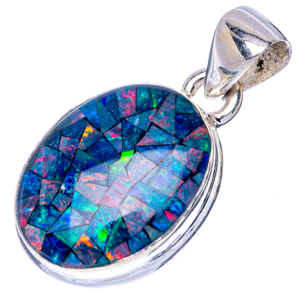 Rare Triplet Opal Pendant 1" (925 Sterling Silver) P41370