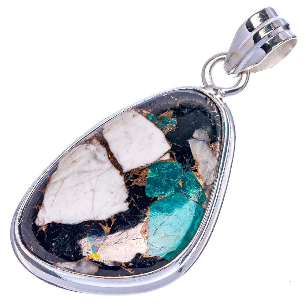 Howlite Chrysocolla Pendant 1 5/8" (925 Sterling Silver) P40727