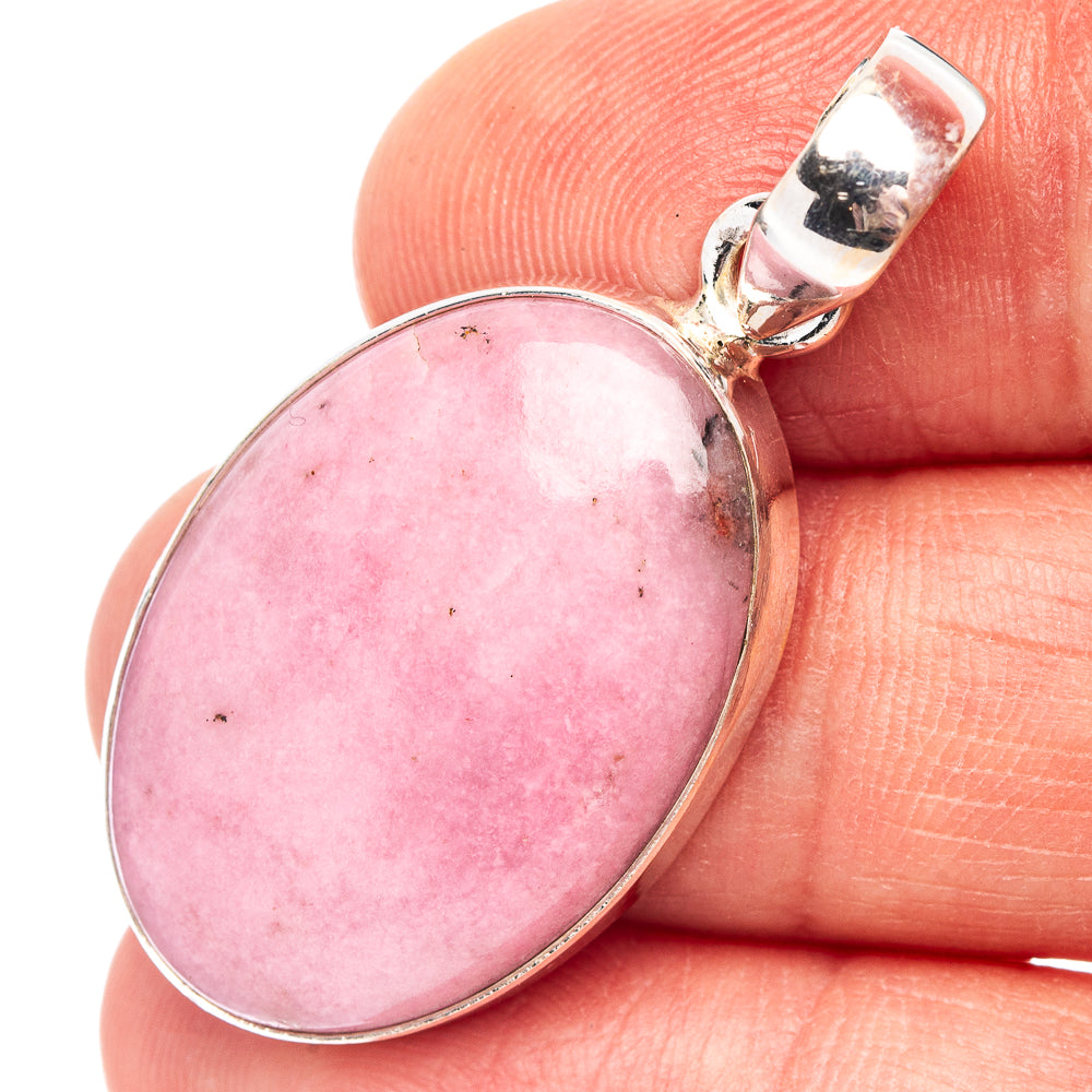 Pink Petalite Pendant 1 1/2" (.925 Sterling Silver)