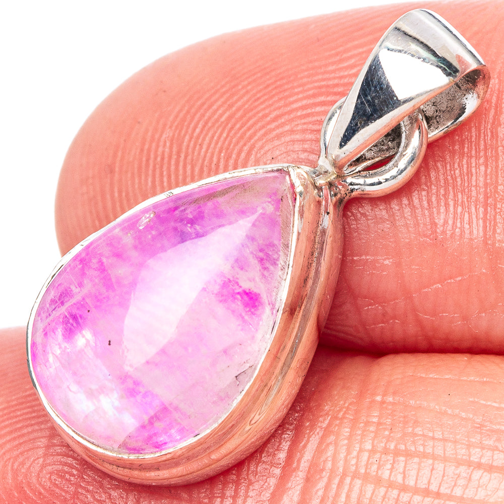 Pink Moonstone Pendant 1" (925 Sterling Silver) P42409
