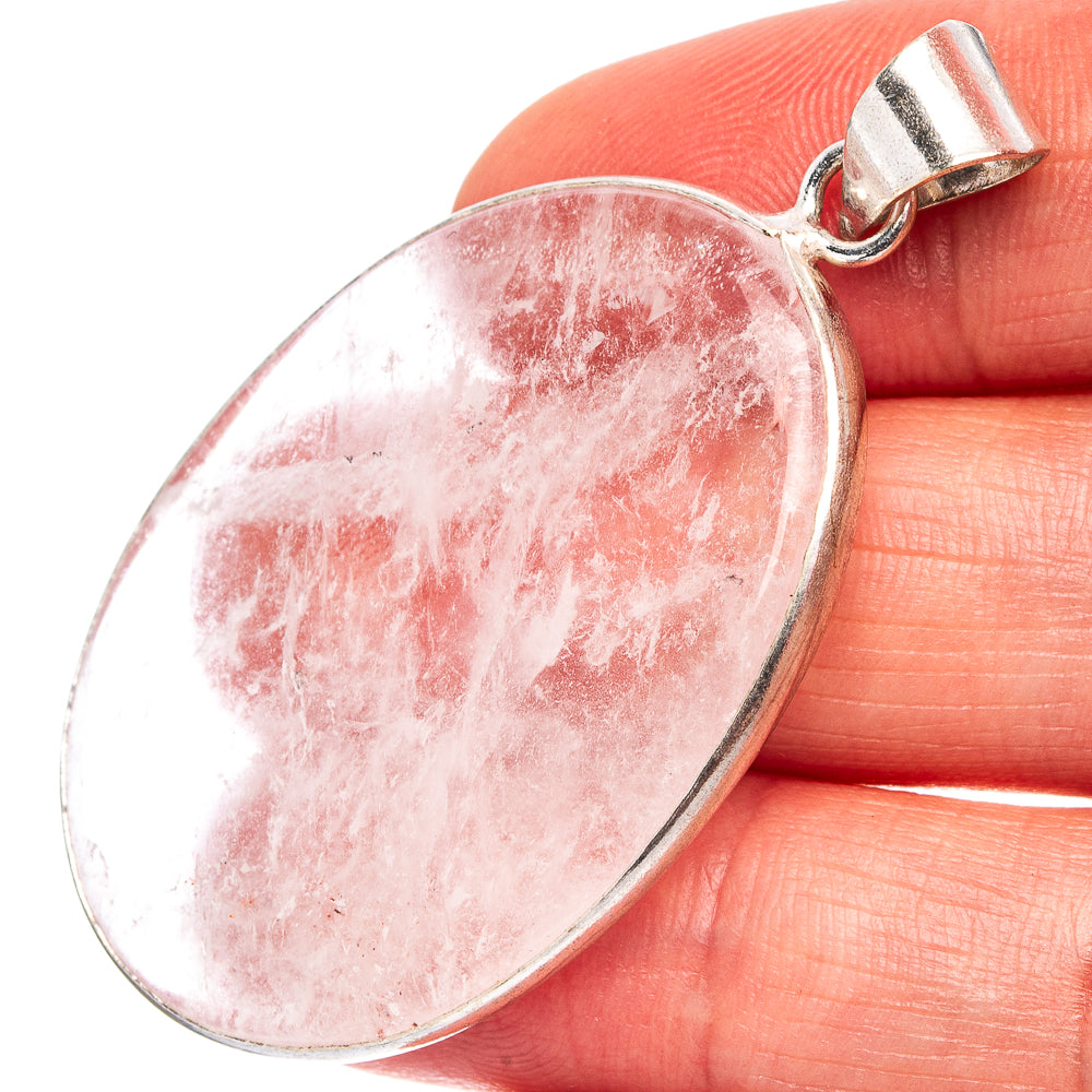 Selenite Pendant 2 1/8" (Silver Plated)
