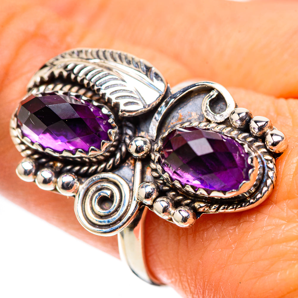 Faceted Amethyst Ring Size 8.75 (925 Sterling Silver) RING138387