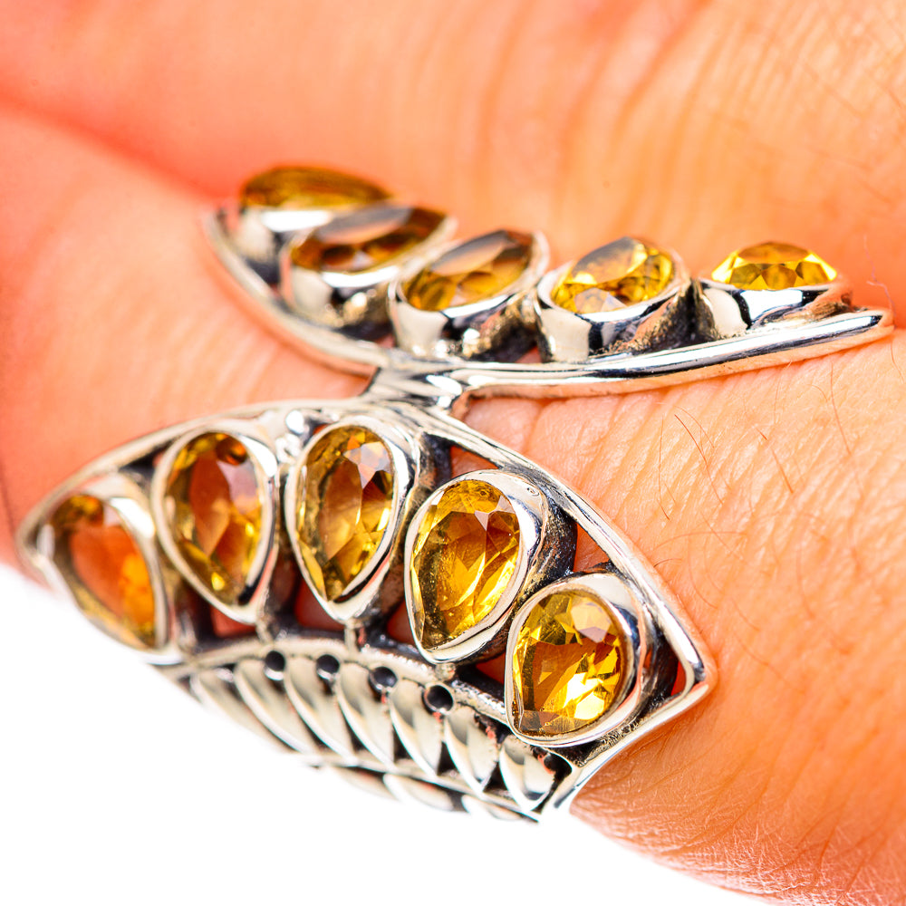 Large Faceted Citrine 925 Sterling Silver Ring Size 6.75 (925 Sterling Silver) RING139701