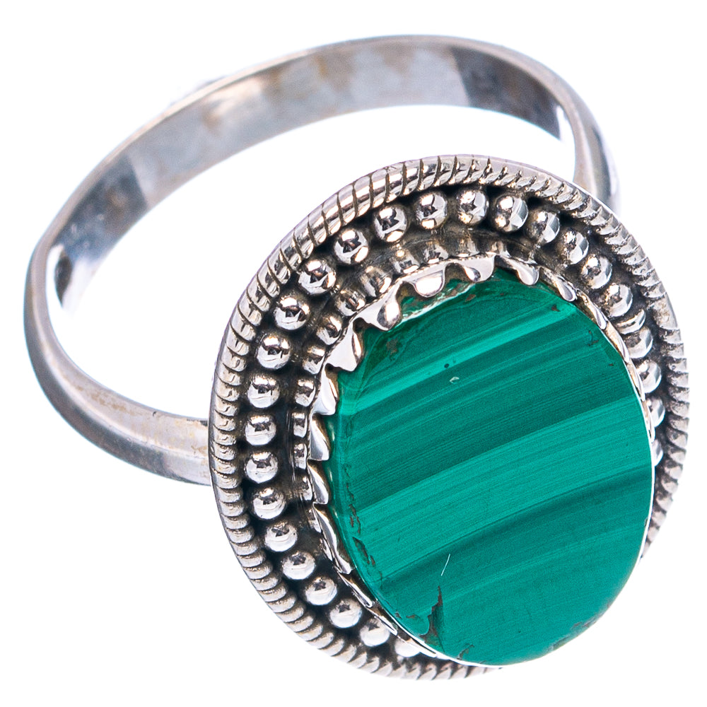 Malachite Ring Size 6.5 (.925 Sterling Silver)