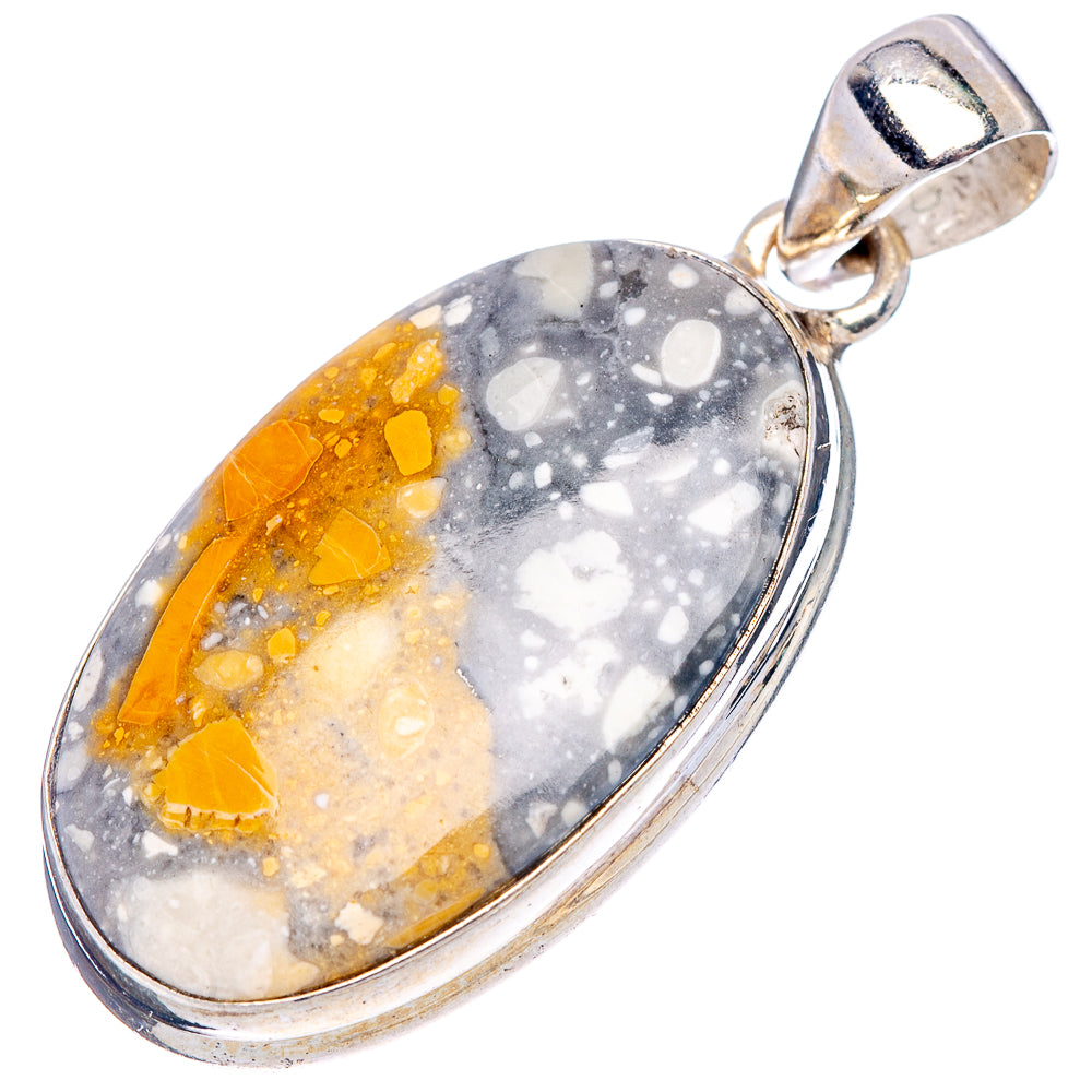 Maligano Jasper Pendant 1 1/2" (.925 Sterling Silver)
