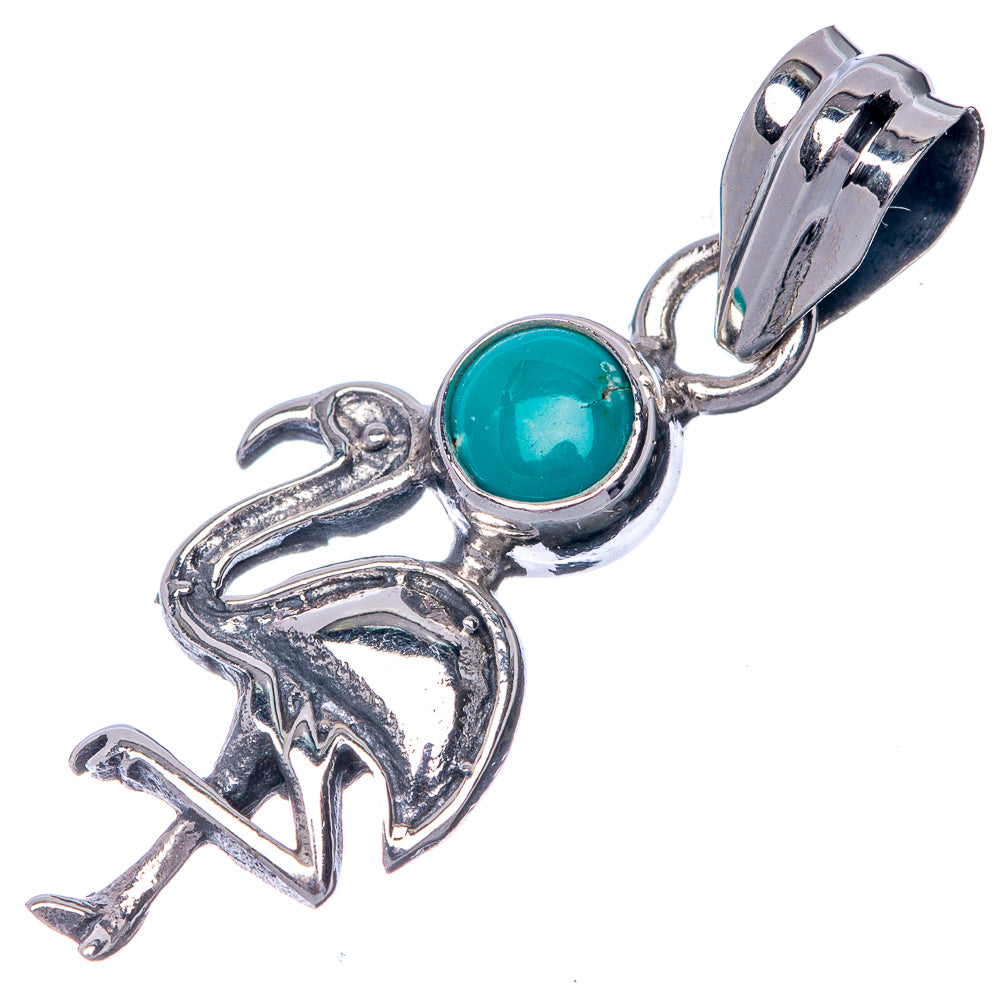 Sleeping Beauty Turquoise Dainty Pendant 1 1/4" (925 Sterling Silver) P39916