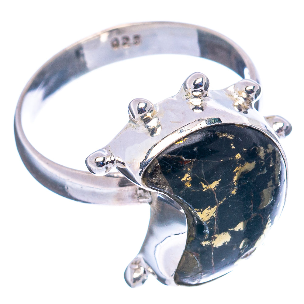 Healer's Gold Moon Ring Size 6.75 (.925 Sterling Silver)