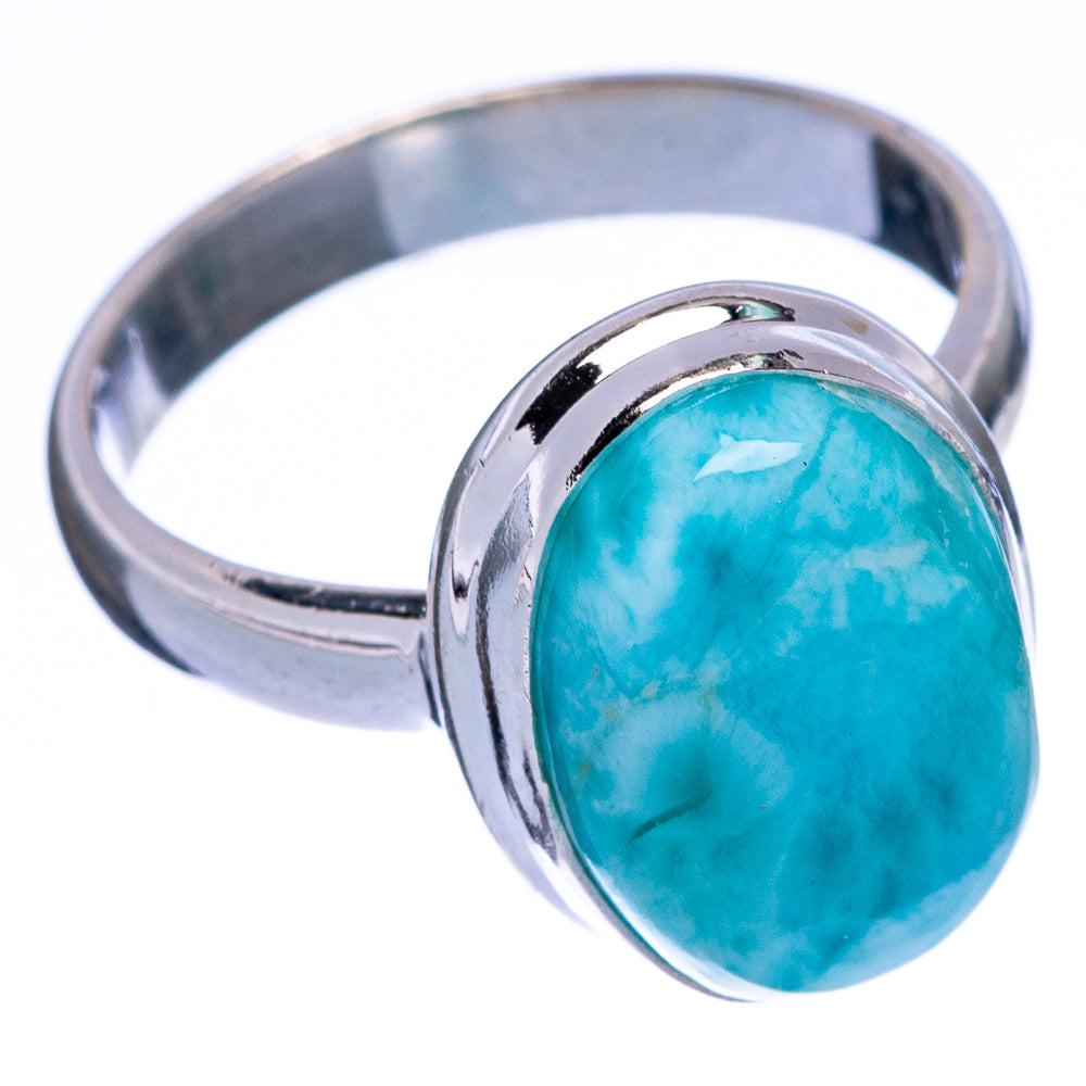 Rare Larimar Ring Size 6.75 (925 Sterling Silver) R146738