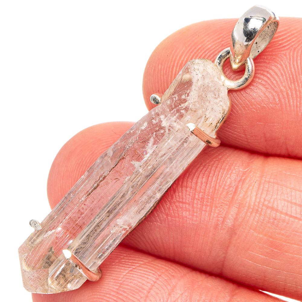 Raw Herkimer Diamond Pendant 1 5/8" (.925 Sterling Silver)