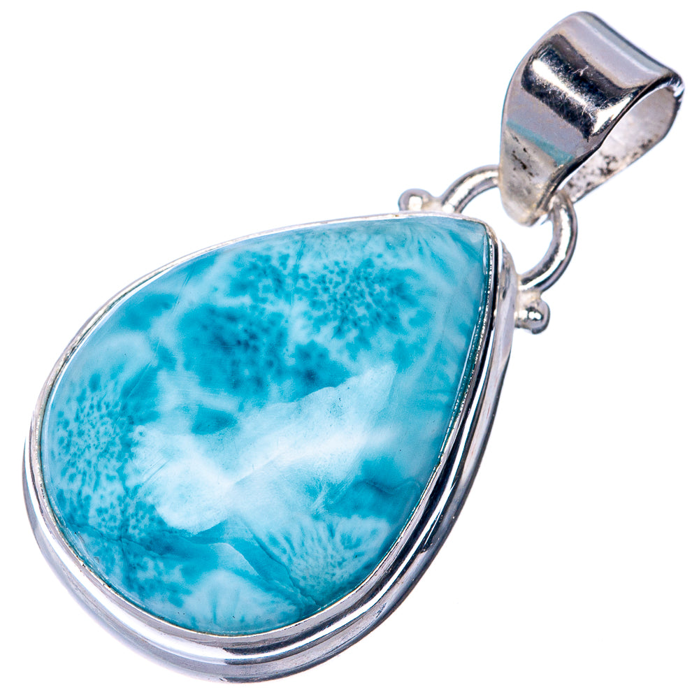 Larimar Pendant 1 1/4" (925 Sterling Silver) P40773
