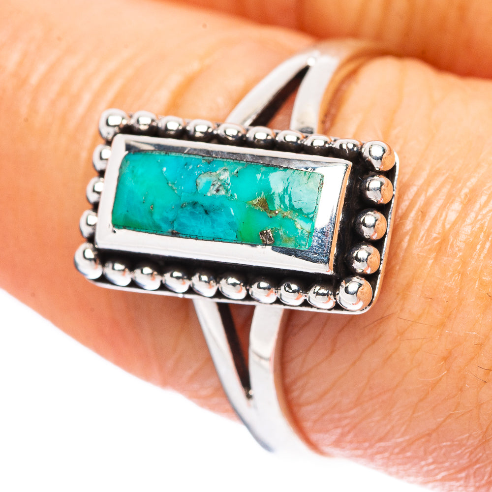 Rare Arizona Turquoise Ring Size 8.5 (925 Sterling Silver) R4458