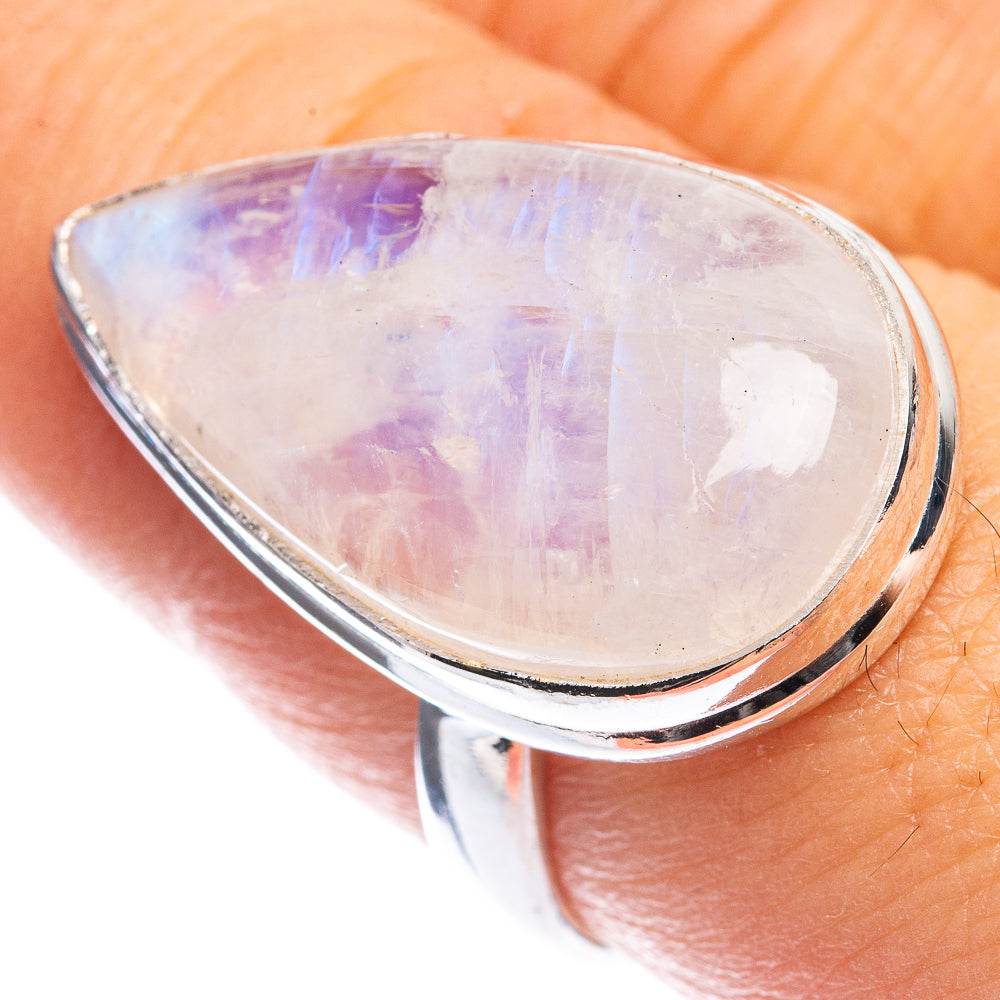 Rainbow Moonstone Ring Size 8 (925 Sterling Silver) RING143272