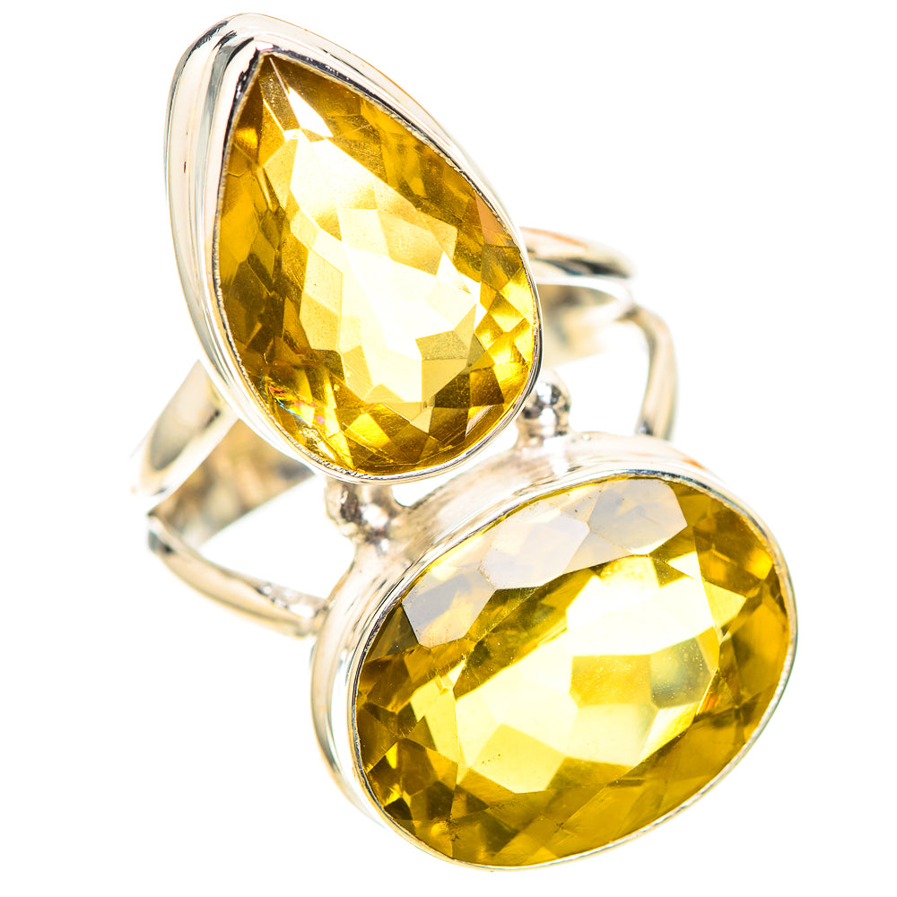 Large Faceted Citrine 925 Sterling Silver Ring Size 6.5 (925 Sterling Silver) RING139651