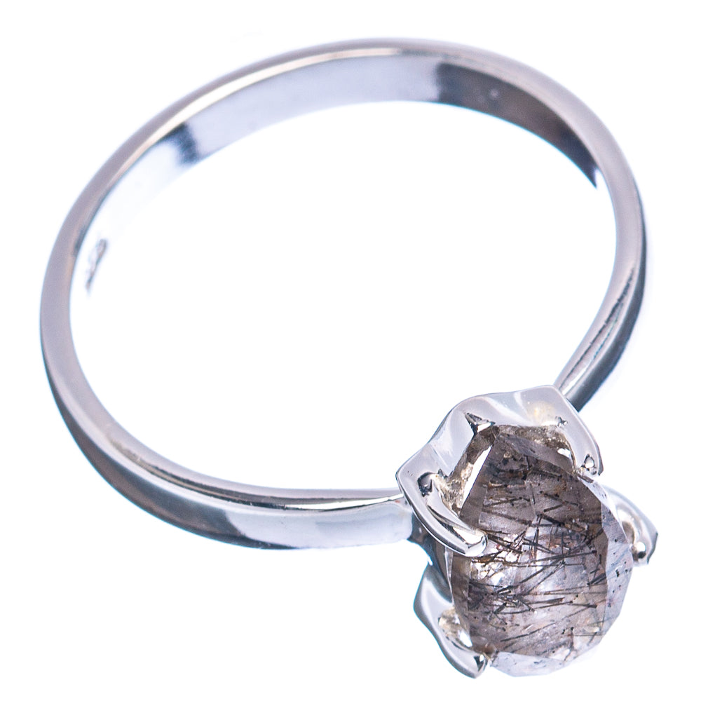 Tourmalinated Quartz Ring Size 7 (.925 Sterling Silver)