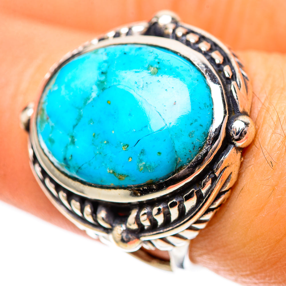 Tibetan Turquoise Ring Size 7.25 (925 Sterling Silver) RING139150