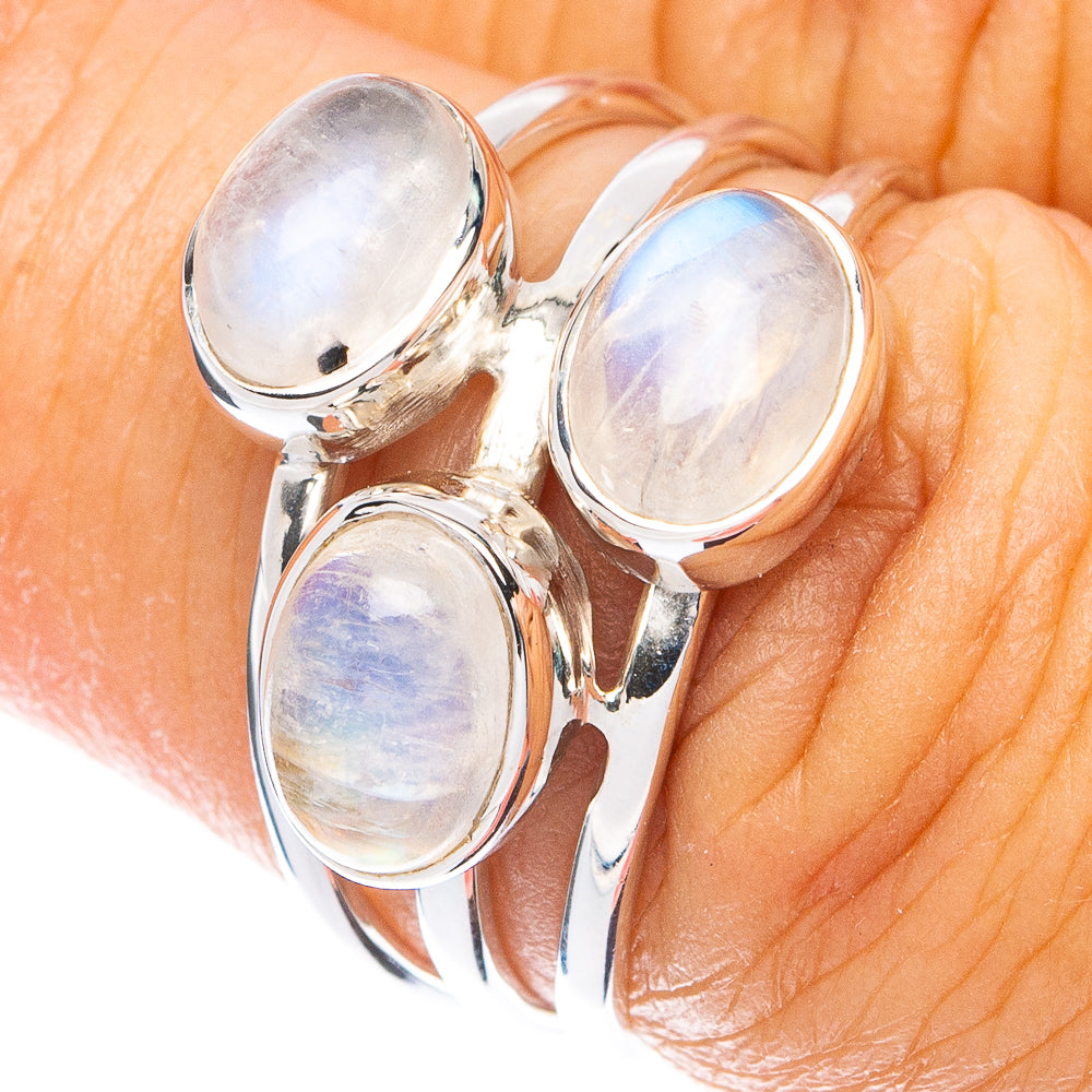Premium Rainbow Moonstone Ring Size 6.5 (925 Sterling Silver) RING7713