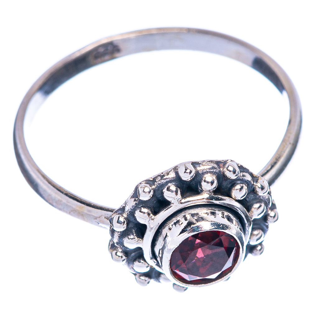 Garnet Dainty Ring Size 7 (925 Sterling Silver) R145626