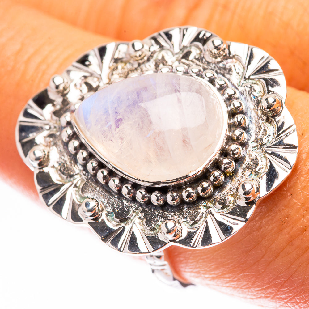 Premium Rainbow Moonstone Ring Size 9 (925 Sterling Silver) R141889