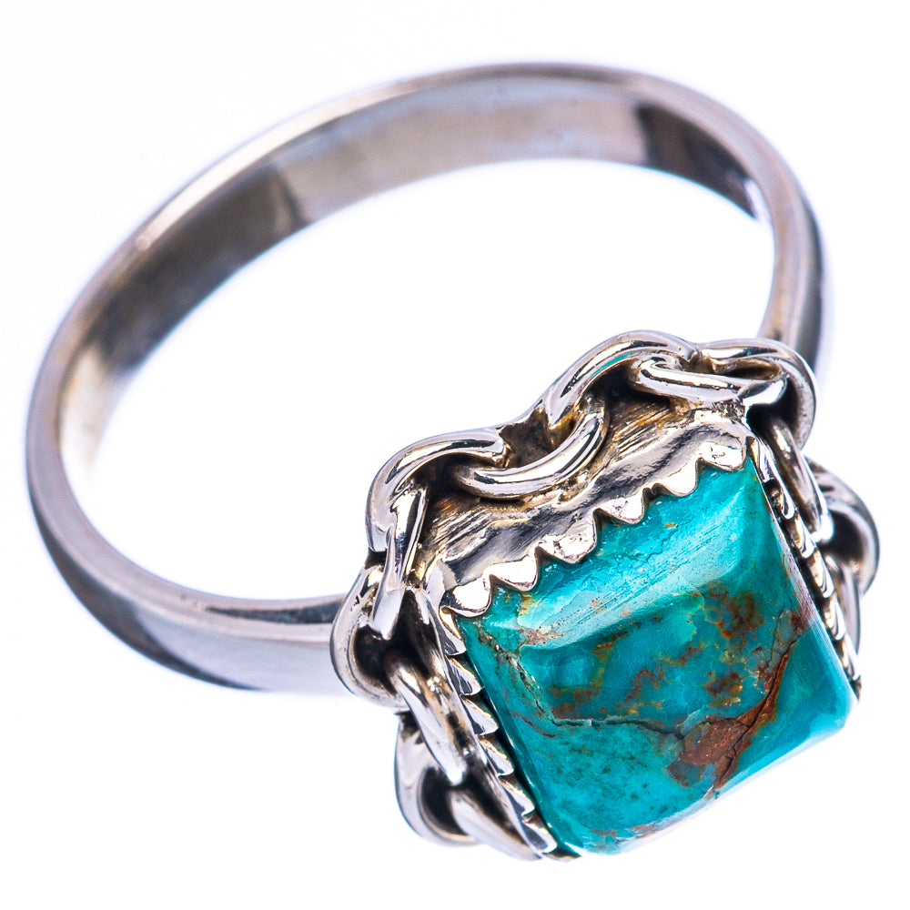 Rare Kingman Turquoise 925 Sterling Silver Ring Size 7.75 (925 Sterling Silver) R3832
