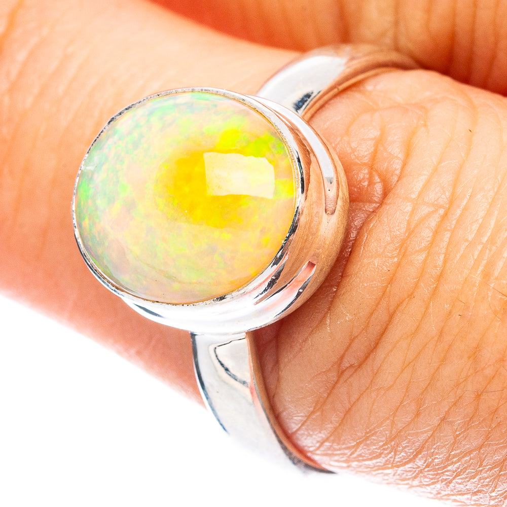 Large Rare Ethiopian Opal Ring Size 8 (925 Sterling Silver) R4970