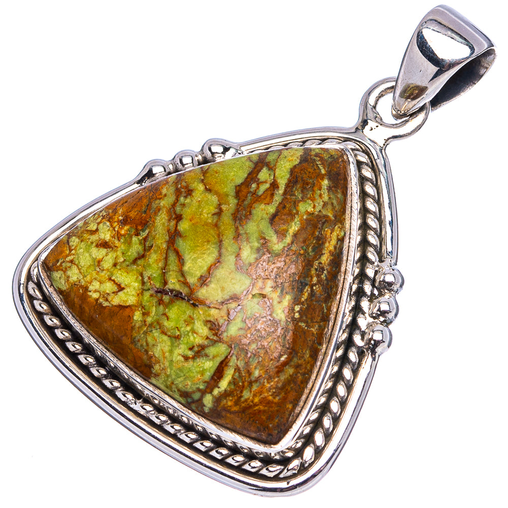 Premium Gaspeite Pendant 1 1/2" (.925 Sterling Silver)