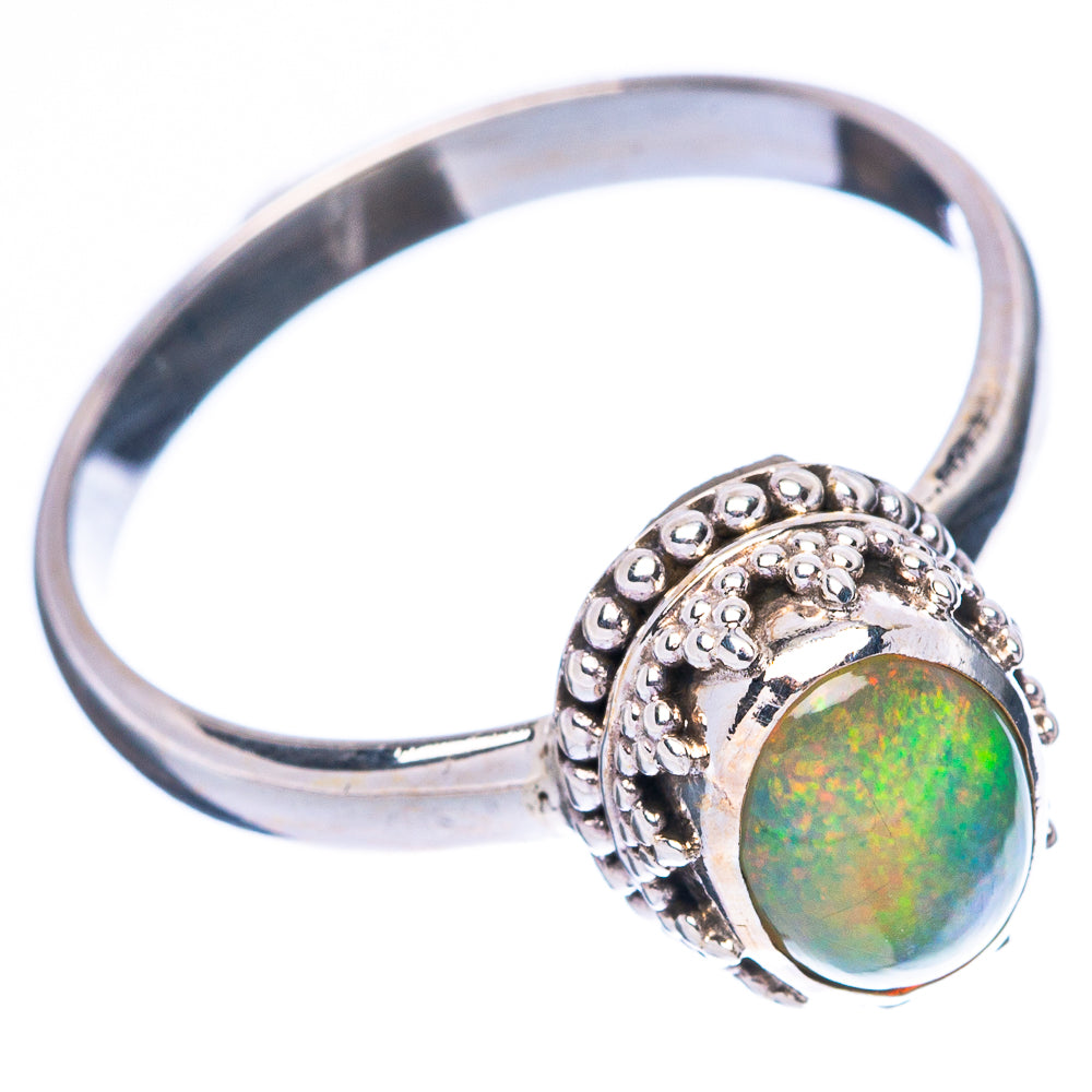 Rare Ethiopian Opal Ring Size 7.75 (925 Sterling Silver) R4363
