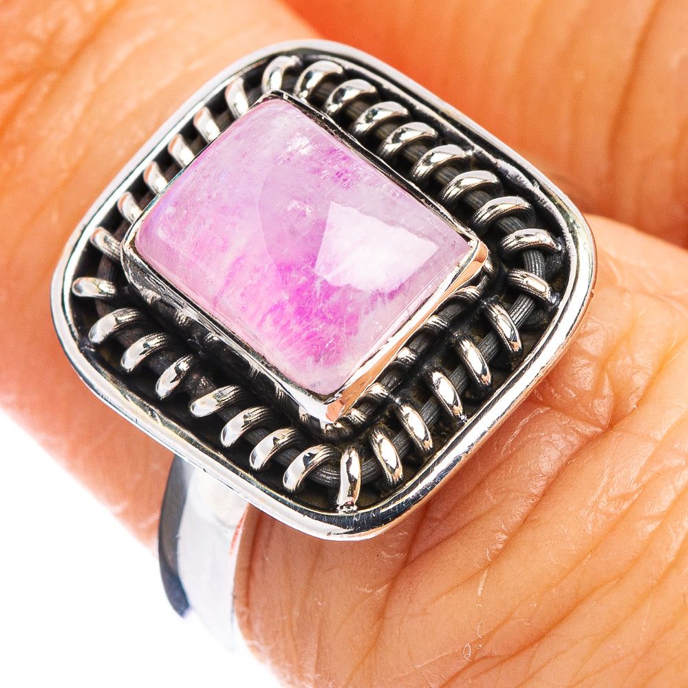 Pink Moonstone Ring Size 6 (.925 Sterling Silver)