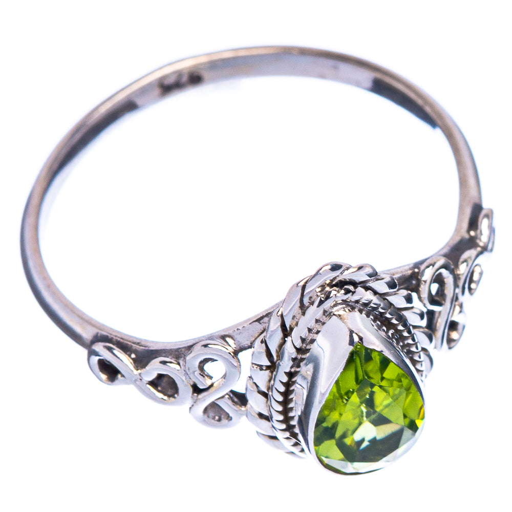 Peridot Dainty Ring Size 8 (925 Sterling Silver) R147129