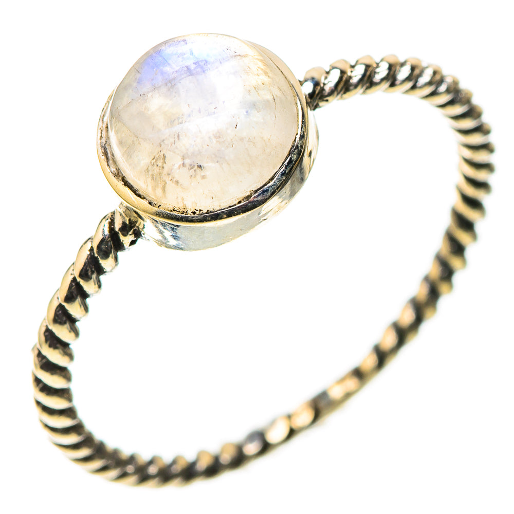 Rainbow Moonstone Dainty Ring Size 8 (925 Sterling Silver) RING138201