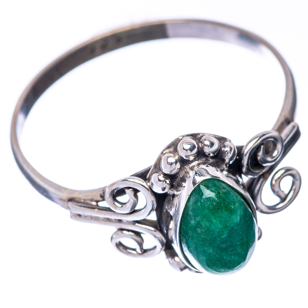 Emerald Dainty Ring Size 8.5 (925 Sterling Silver) R145249