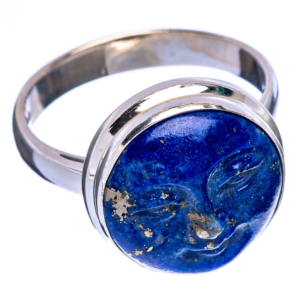 Lapis Lazuli Face Ring Size 8 (925 Sterling Silver) R146716