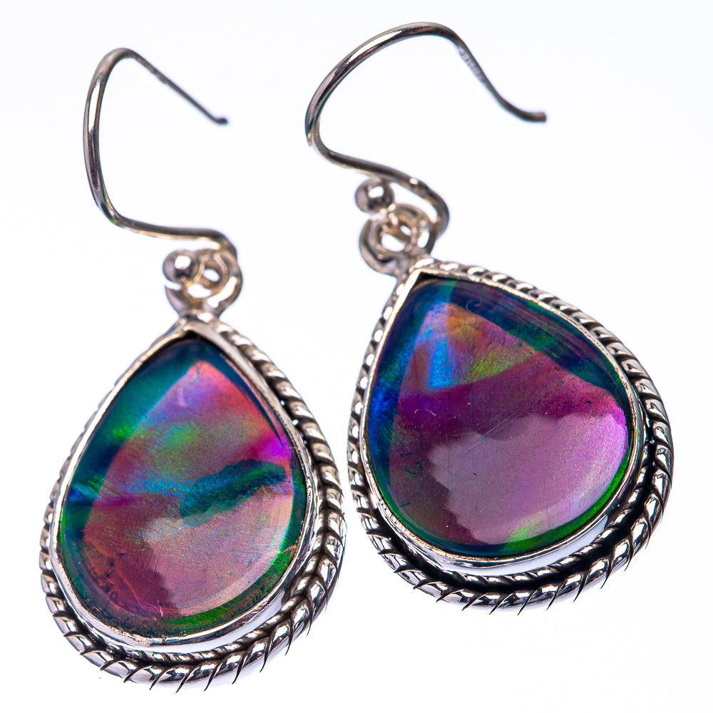 Aura Opal 925 Sterling Silver Earrings 1 3/8" (925 Sterling Silver) EARR432219