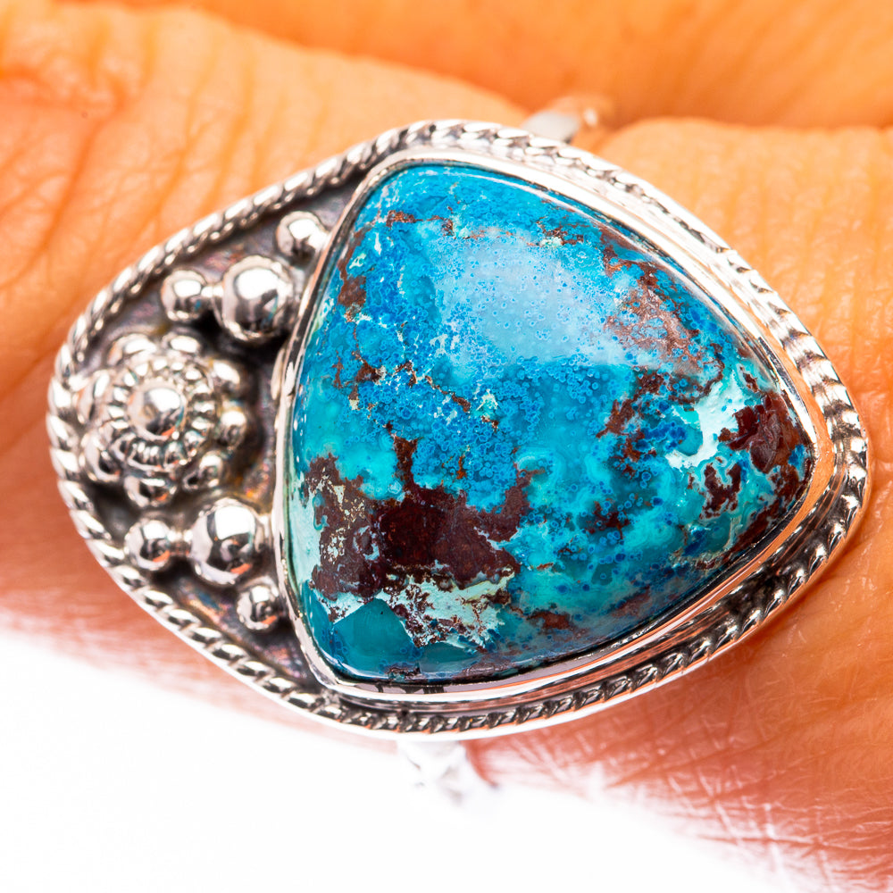 Premium Chrysocolla Ring Size 9 (925 Sterling Silver) R141811